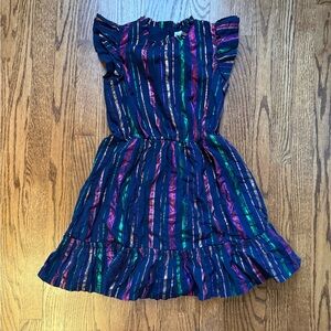 Gap Shimmery Stripe Sleeveless Dress Sz Large